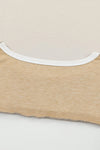 Hazel Blues® |  Exposed Seam Contrast Round Neck Long Sleeve Top