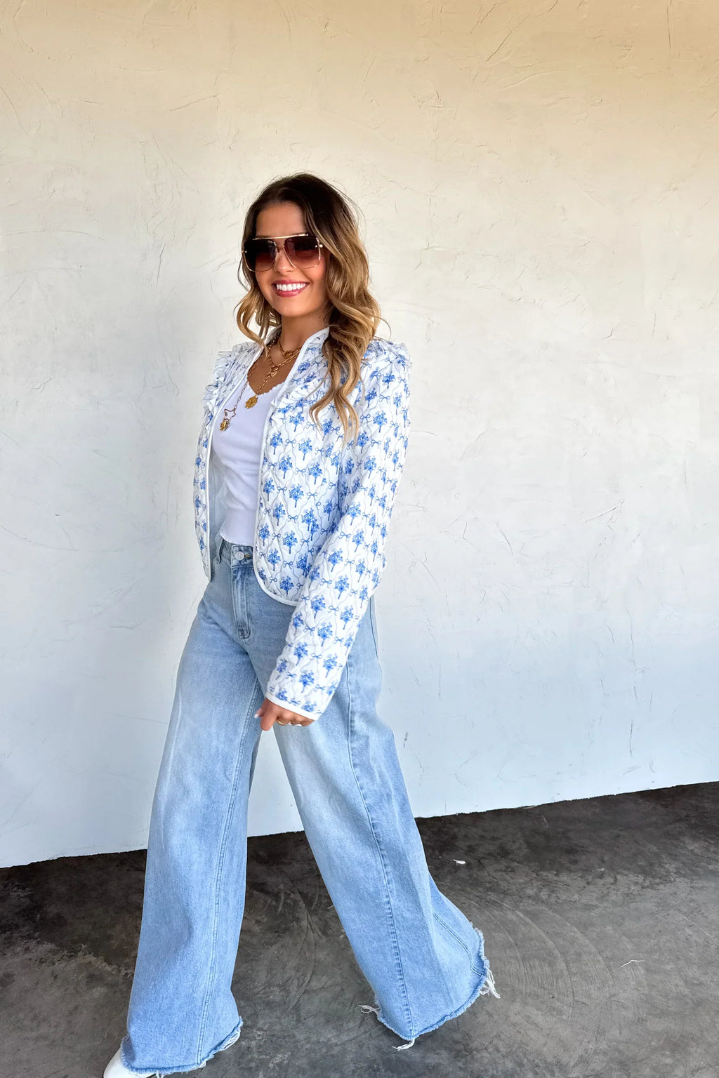 Hazel Blues® |  Flora Jane Quilted Jacket