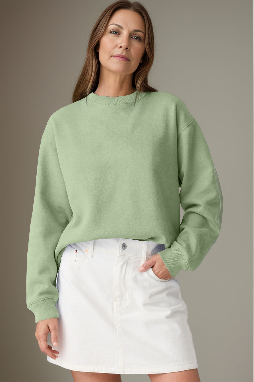 Hazel Blues® |  Round Neck Long Sleeve Sweatshirt