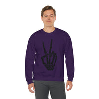 Hazel Blues® |  Peace Skelton Graphic Crewneck Sweatshirt