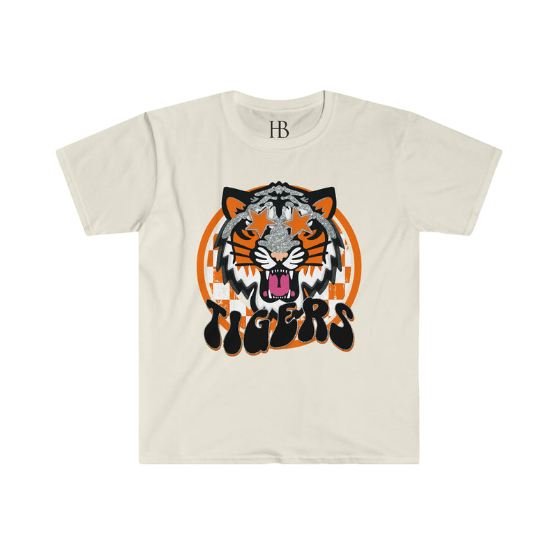 Hazel Blues® |  Orange & Black Tigers Softstyle Graphic T-Shirt