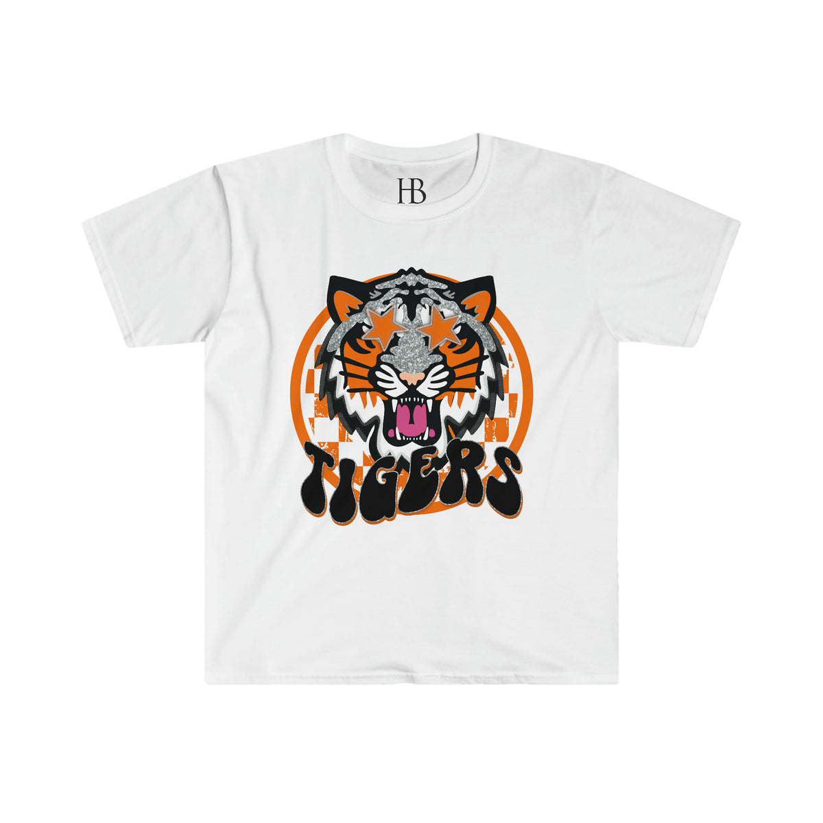 Hazel Blues® |  Orange & Black Tigers Softstyle Graphic T-Shirt