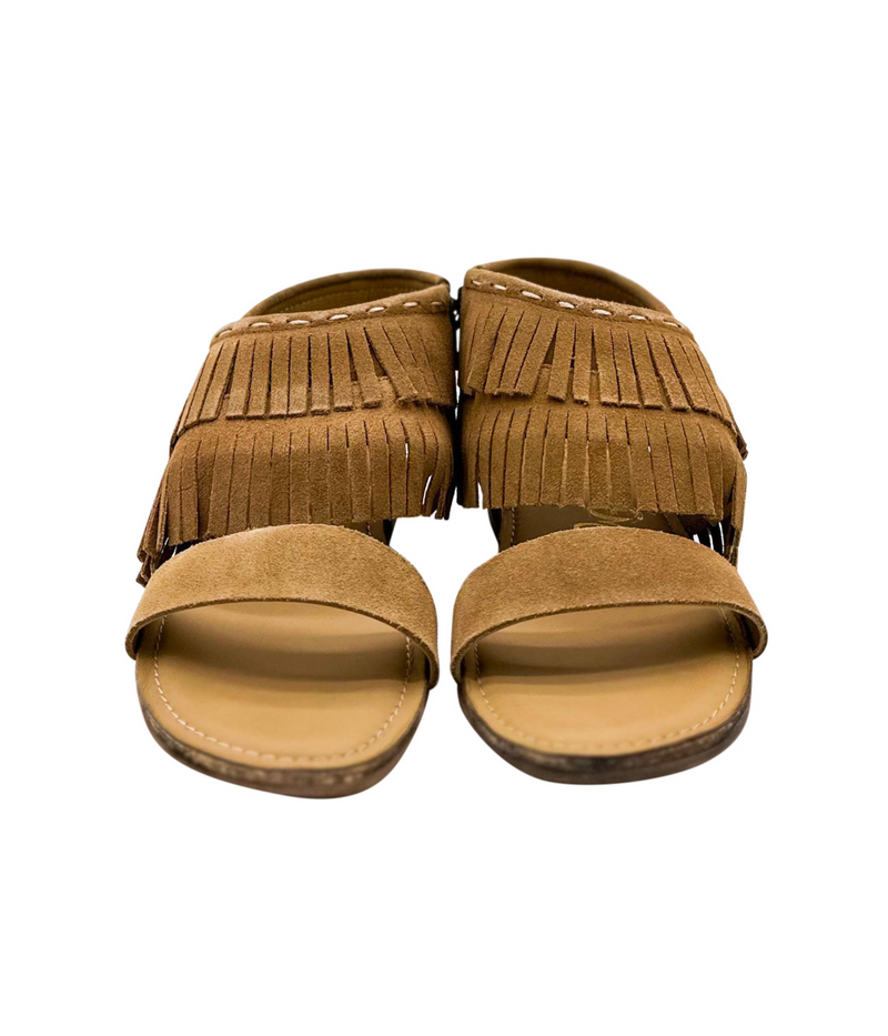 Hazel Blues® |  Fringe Star Sandal in Tan