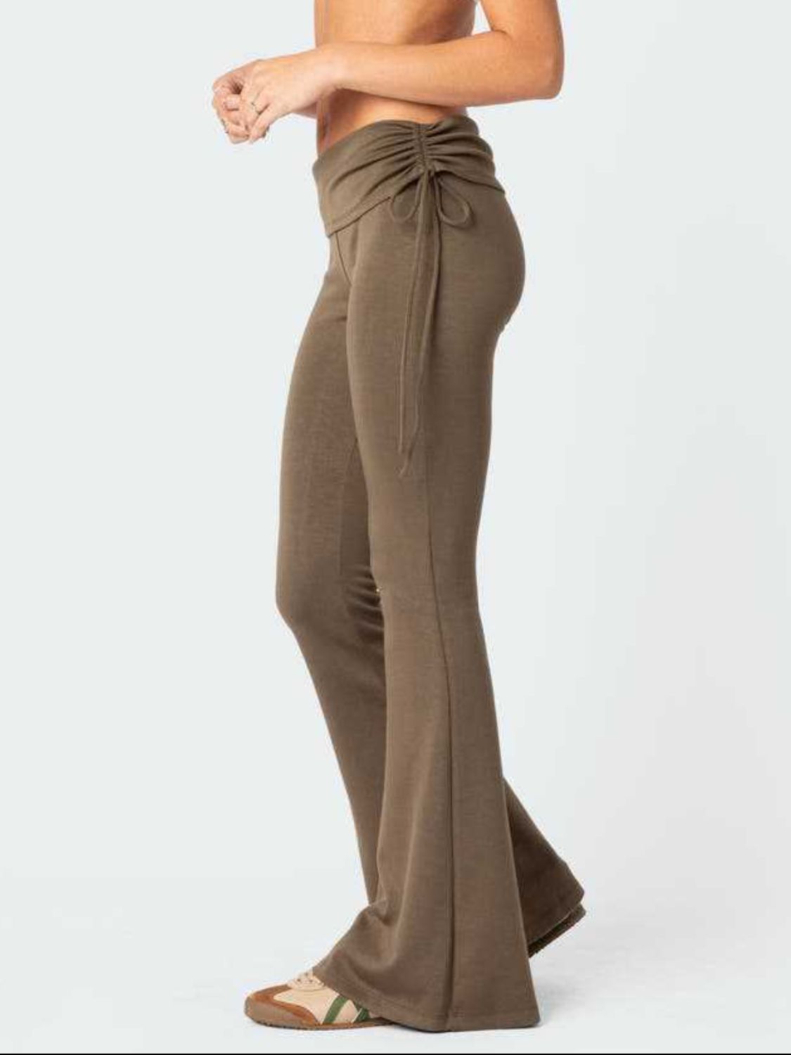 Hazel Blues® |  Drawstring Ruched Flare Pants