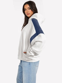 Hazel Blues® |  Contrast Dropped Shoulder Long Sleeve Hoodie