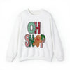 Hazel Blues® |  OH SNAP Faux Glitter Chenille Graphic Sweatshirt