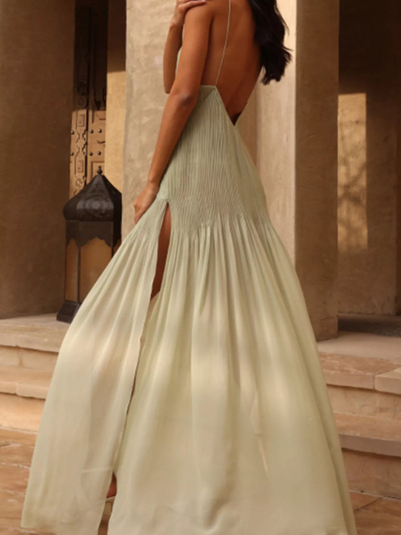 ワンピース Sheer Pleats Cami Dress