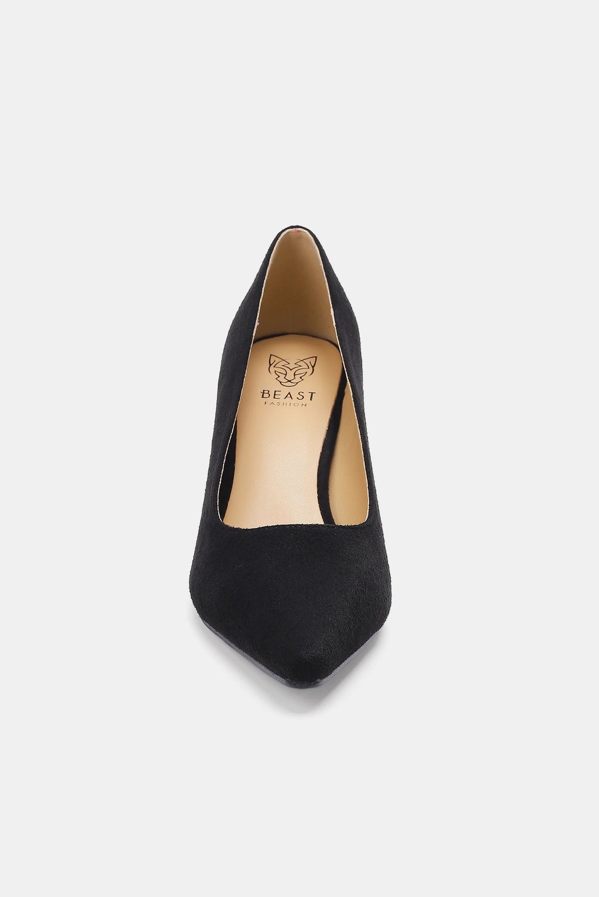 Hazel Blues® |  Beast Fashion Faux Suede Point Toe Pumps