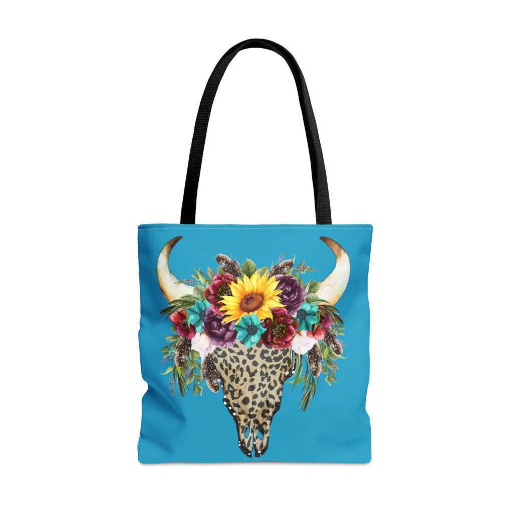 Hazel Blues® |  Floral Skull Tote Bag