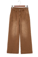 Hazel Blues® |  Breen Cropped High Rise Wide Leg Jeans