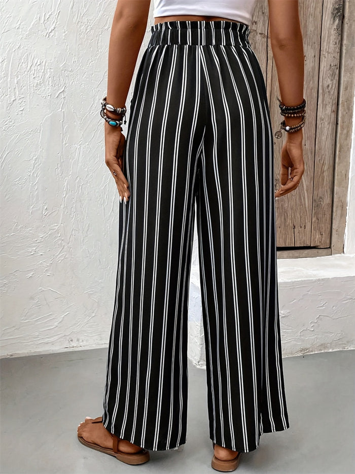 Hazel Blues® |  Striped High Waist Wide Leg Pants