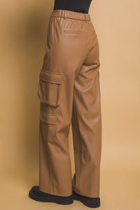 Hazel Blues® |  Love Tree PU Leather Cargo Pants