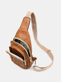 Hazel Blues® |  PU Leather Adjustable Strap Crossbody Bag