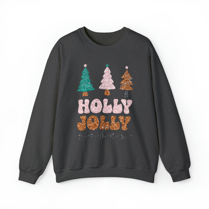 Hazel Blues® |  Holly Jolly Faux Glitter Chenille Crewneck Sweatshirt