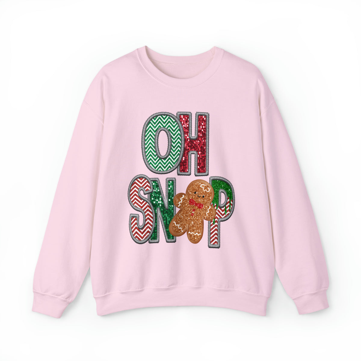 Hazel Blues® |  OH SNAP Faux Glitter Chenille Graphic Sweatshirt