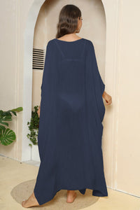 Hazel Blues® |  V-Neck Three-Quarter Sleeve Cover-Up