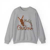 Hazel Blues® |  Muletown Christmas Faux Glitter Graphic Sweatshirt