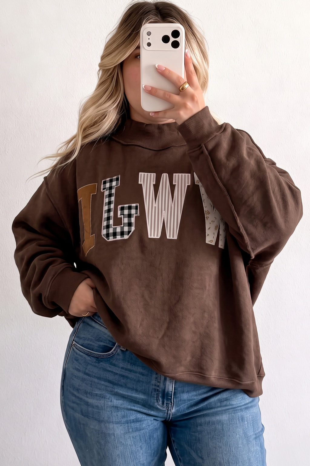 Maisie Pearl Brown WWJD Graphic Sweatshirt