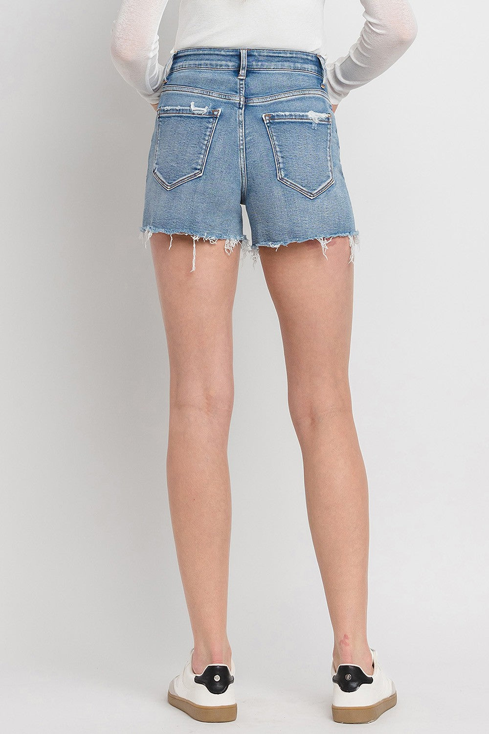 Hazel Blues® |  Vervet by Flying Monkey High Rise Denim Shorts