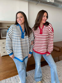 Hazel Blues® |  PREORDER: Beyond the Sea Striped Top in Three Colors