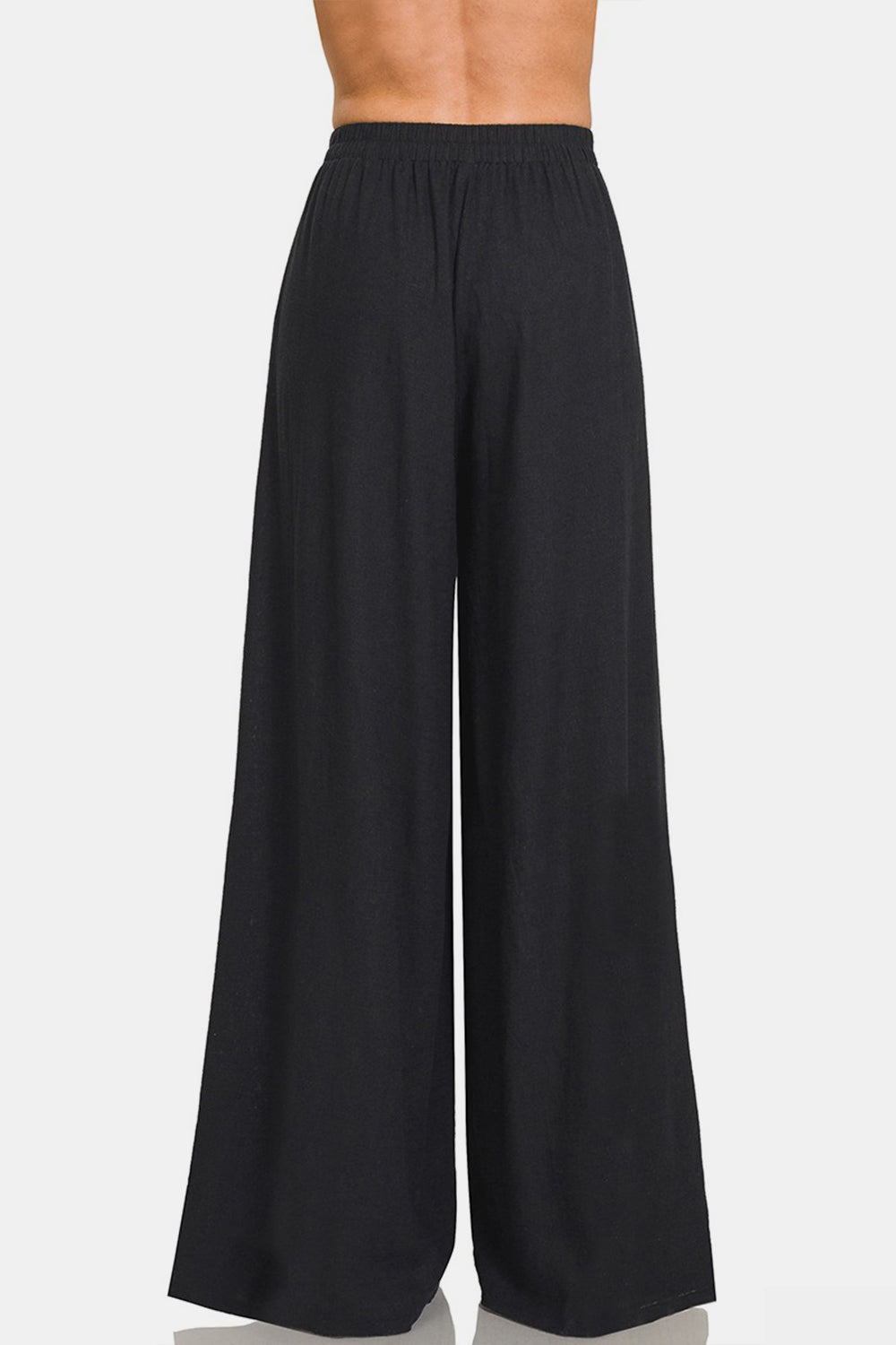 Hazel Blues® |  Zenana Pleated Linen Blend Wide Leg Pants