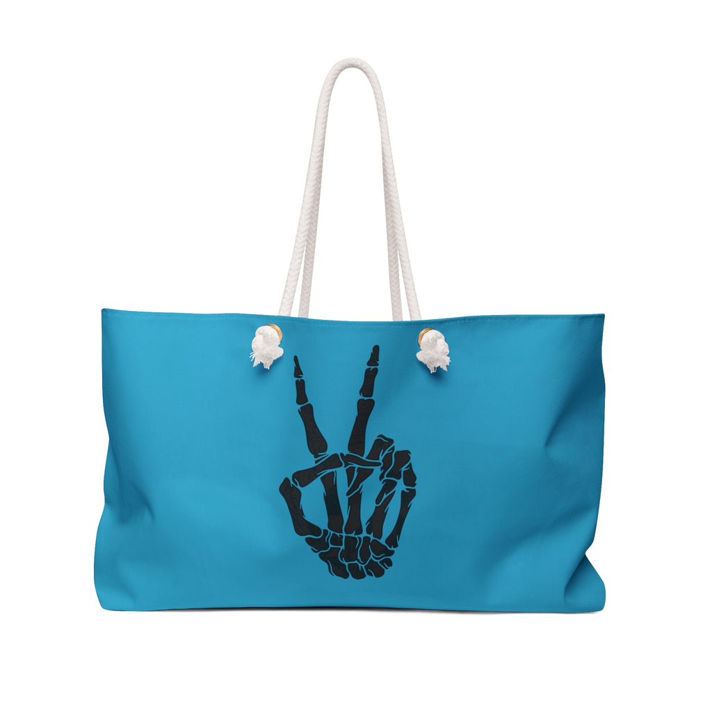 Hazel Blues® |  Skelton Peace Sign Weekender Bag