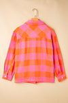 Hazel Blues® |  Plaid Collared Neck Button Up Jacket