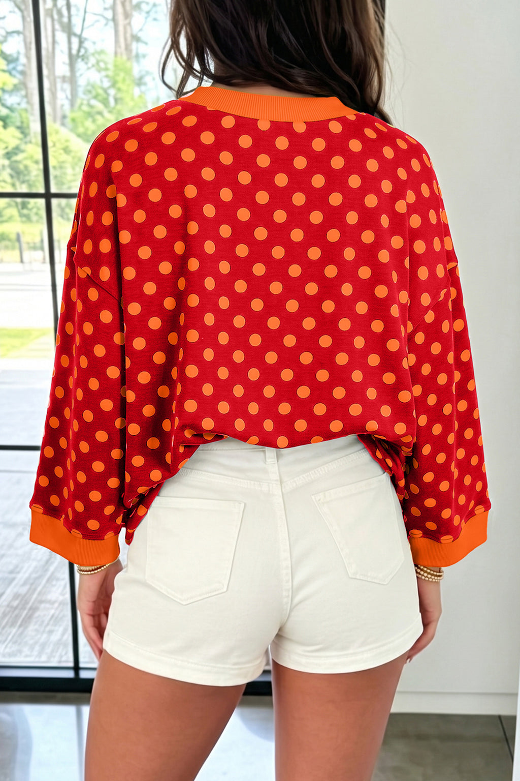 Delilah Lane Red Polka Dot Top