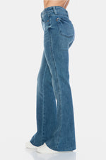 Hazel Blues® |  Judy Blue Tummy Control Cut Hem Flare Jeans