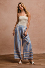 Hazel Blues® |  BiBi Striped Wide Leg Pants with Pockets
