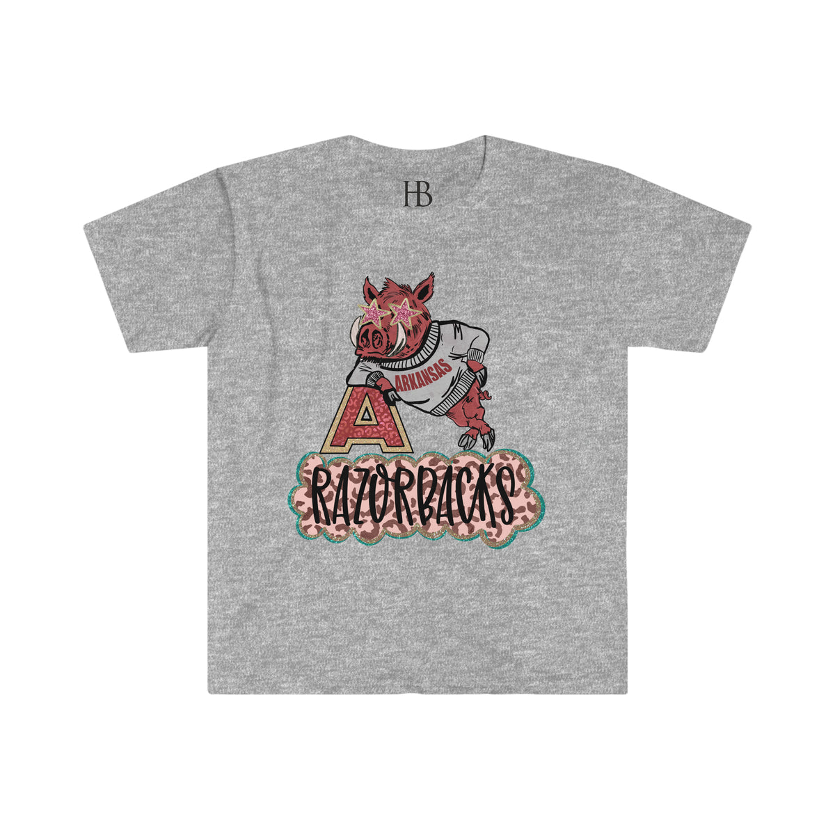 Hazel Blues® |  Big A Razorbacks Softstyle Graphic T-Shirt