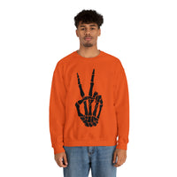 Hazel Blues® |  Peace Skelton Graphic Crewneck Sweatshirt