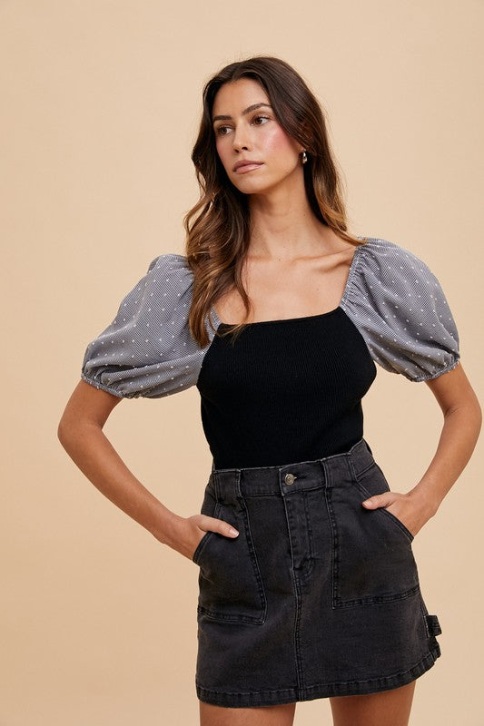 Hazel Blues® |  Annie Wear Cargo Denim Mini Skirt