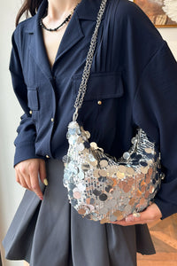 Hazel Blues® |  Sequin Chain Crossbody Bag