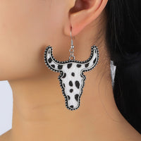 Hazel Blues® |  Alloy Animal Print Cow Head Earrings