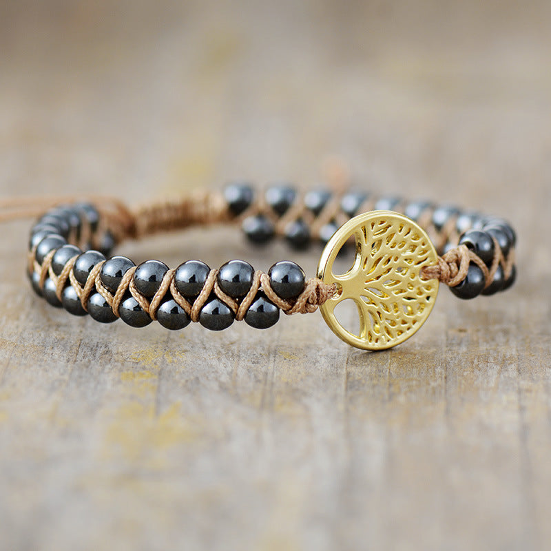 Hazel Blues® |  Alloy Natural Stone Braided Bracelet