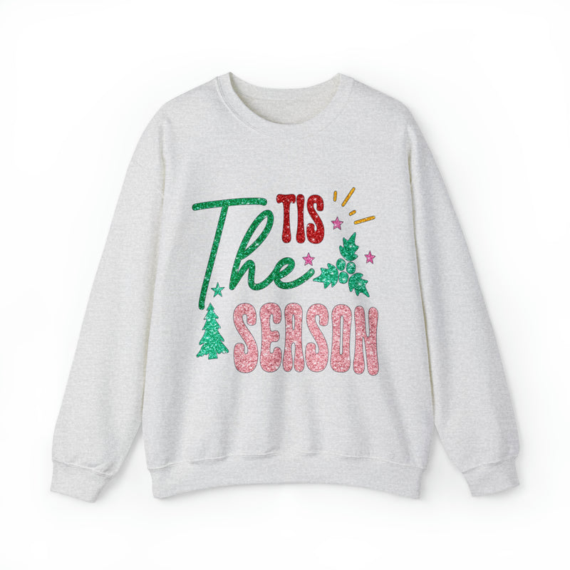 Hazel Blues® |  Tis the Season Faux Glitter Chenille Crewneck Sweatshirt