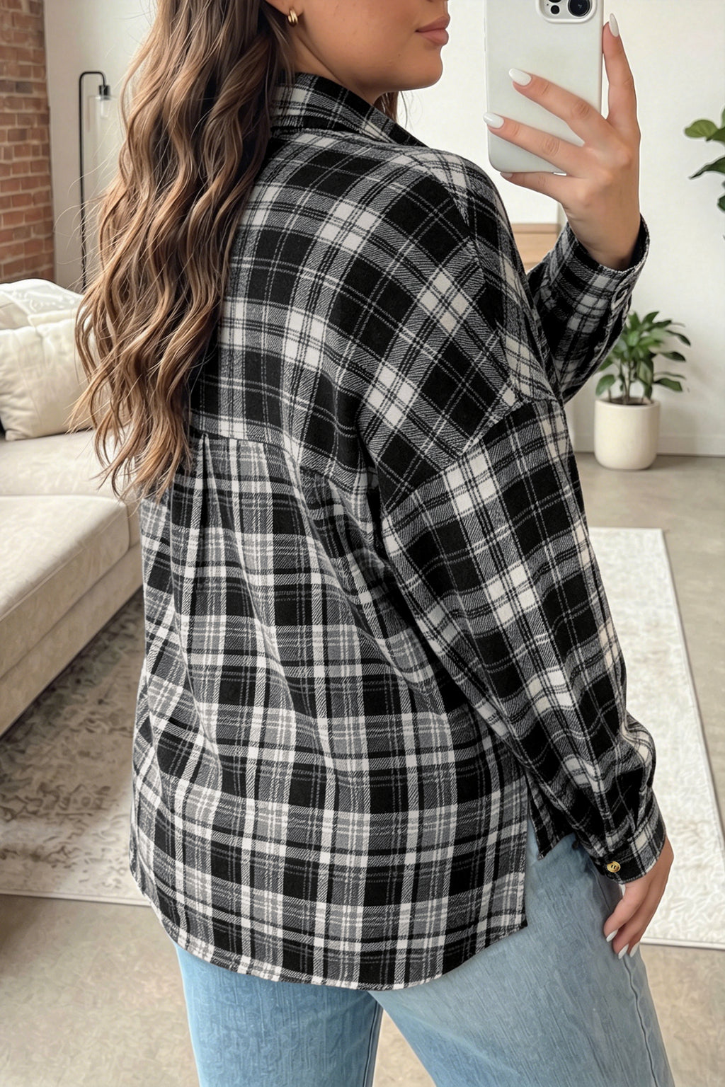 Fireside Plaid V-Neck Shacket