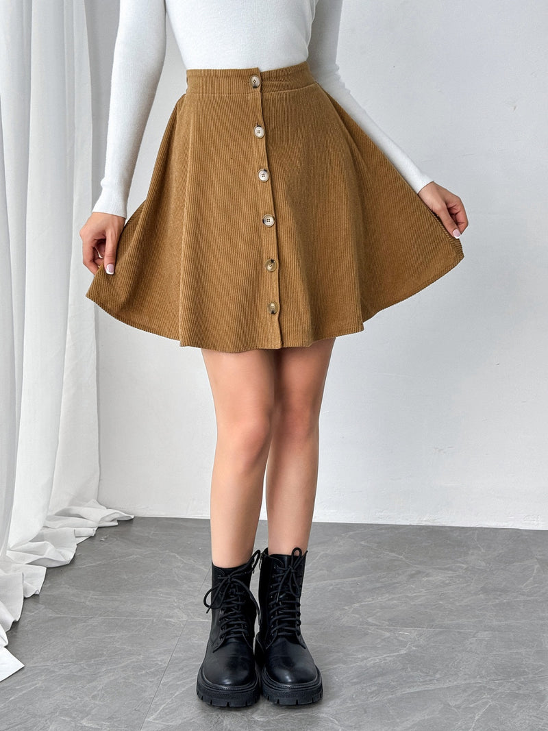 Hazel Blues® |  Buttoned Mini Skirt