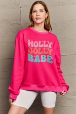 Hazel Blues® |  HOLLY JOLLY BABE Long Sleeve Sweatshirt