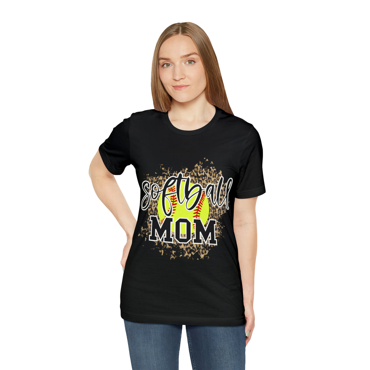 Hazel Blues® |  Softball Mom Leopard Graphic Tee