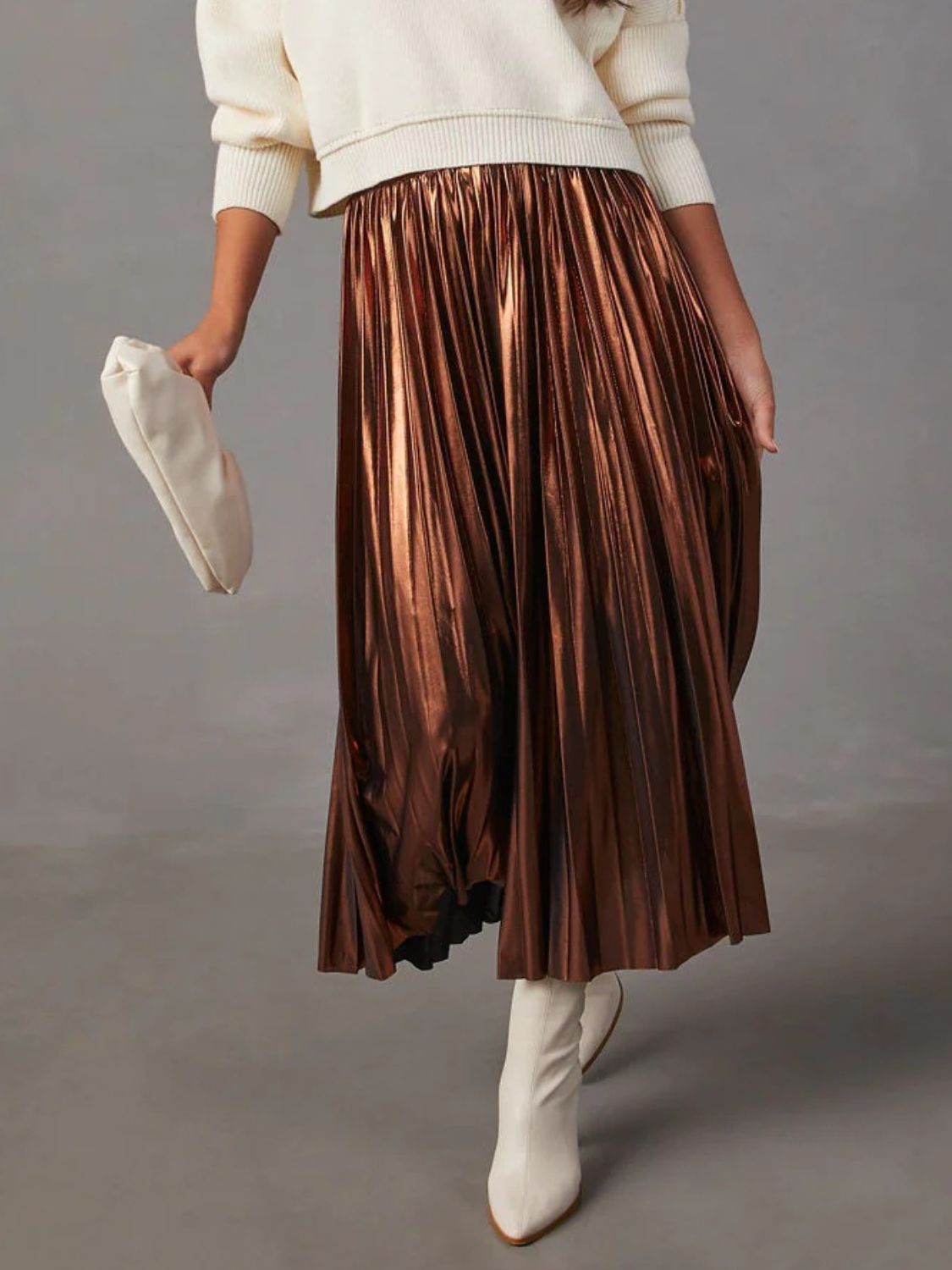 Hazel Blues® |  Pleated Midi Skirt