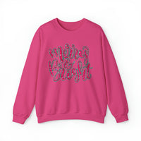 Hazel Blues® |  Merry & Bright Faux Glitter Graphic Sweatshirt