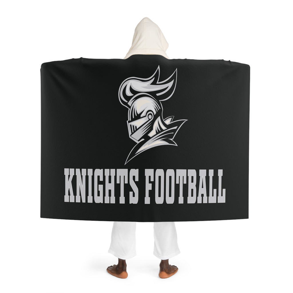 Hazel Blues® |  Cozy Hooded Sherpa Fleece Blanket: Knights Football
