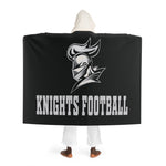 Hazel Blues® |  Cozy Hooded Sherpa Fleece Blanket: Knights Football