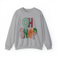 3Blues Designs |   Hazel Blues® |  OH SNAP Faux Glitter Chenille Graphic Sweatshirt