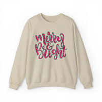 Hazel Blues® |  Merry & Bright Faux Glitter Graphic Sweatshirt