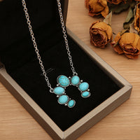 Hazel Blues® |  Artificial Turquoise Alloy Pendant Necklace