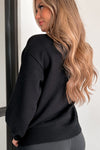 Hazel Blues® |  Black Halloween Pumpkin Face Pattern Drop Shoulder Sweater