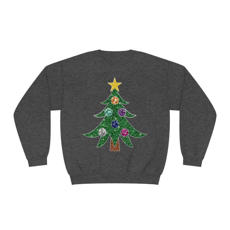 Hazel Blues® |  Glitter Christmas Tree Sweatshirt